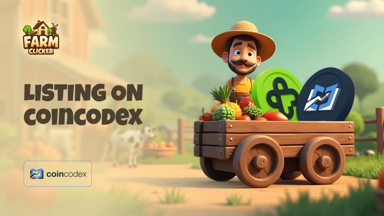 Farm Clicker Now Listed x CoinCodex DApps List